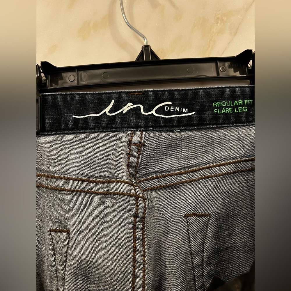 INC International Concepts Dark Blue Butterfly Jeans - Picture 7 of 8